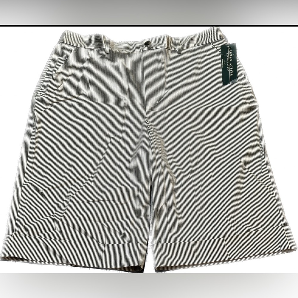 NWT Ralph Lauren Active Golf Bermuda shorts 12 black & white stripe